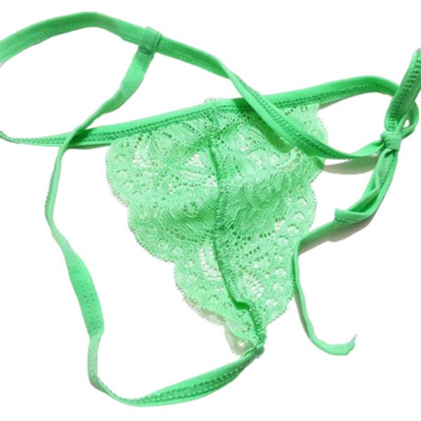 paniz set model 9043 panty green womens lace up bra 4